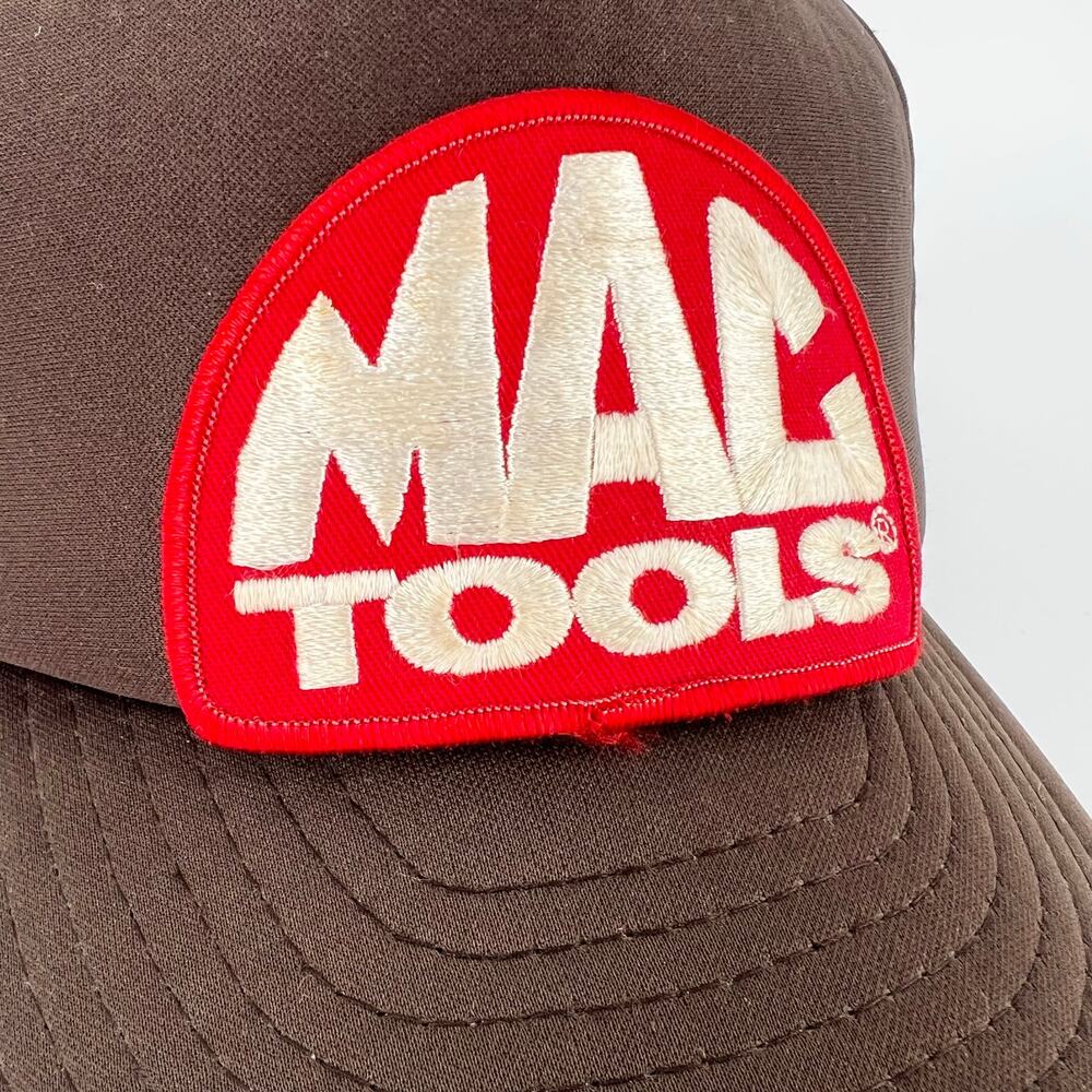 80s Mac Tools brown trucker hat 1980s vintage - Picture 2 of 5